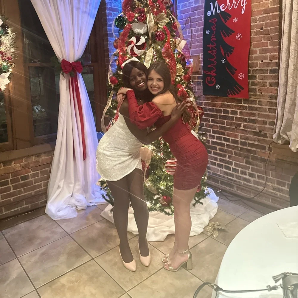 Oh Polly Can’t Get Enough Bardot Puff Sleeve Mini Ruched Dress Red Maroon 2 XS - Picture 6 of 9